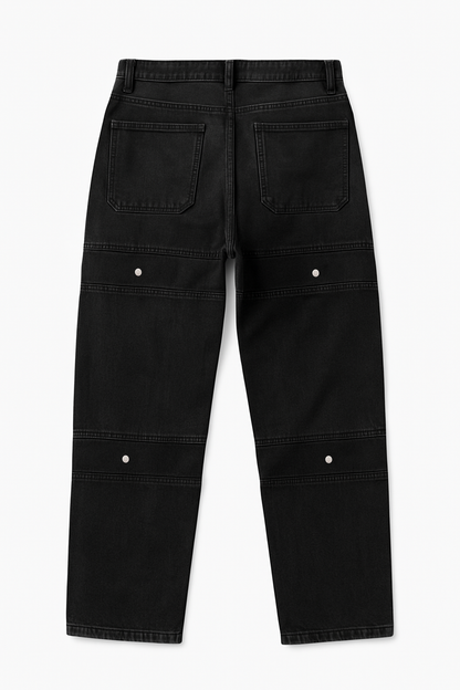 Black Studded Denim