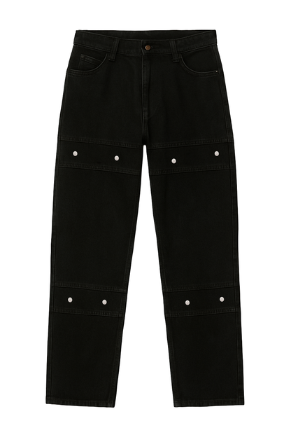 Black Studded Denim