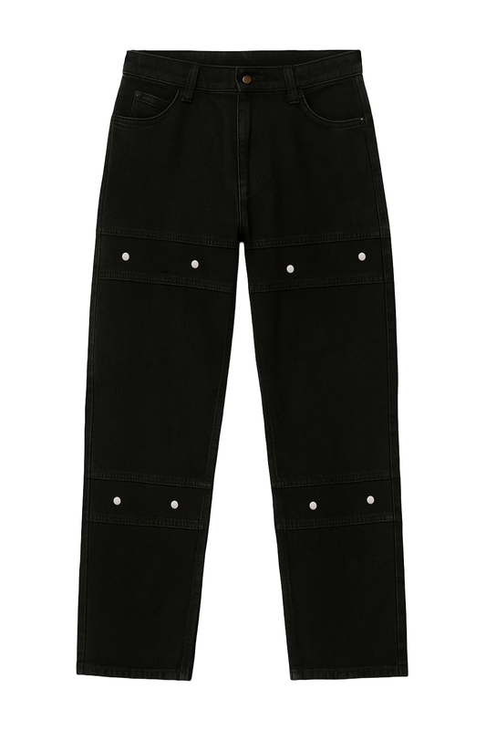 Black Studded Denim