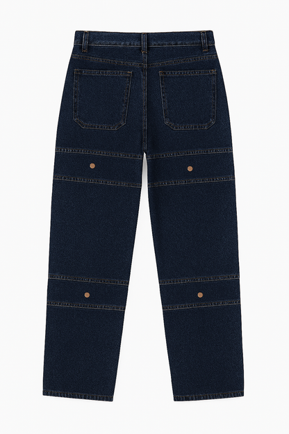 Navy Studded Denim
