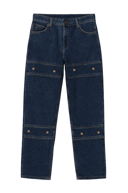 Navy Studded Denim