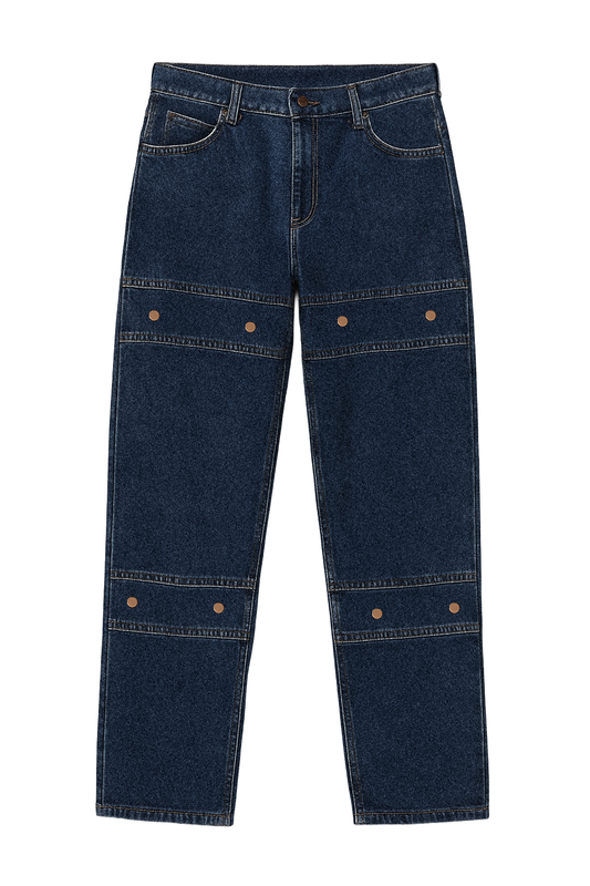 Navy Studded Denim