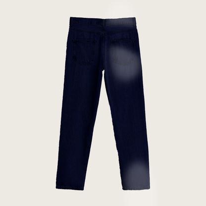Navy Blotted Denim